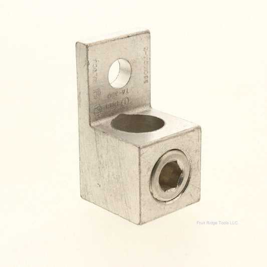 Ilsco TA-350 Mechanical Lug, 1-Hole, Aluminum, (1) 6 AWG - 350 MCM CU/AL, 3/8"