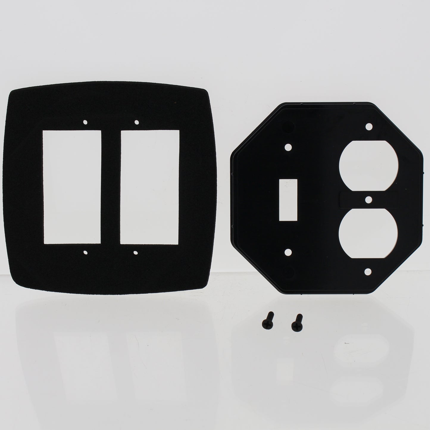 Intermatic WP203 Black 2-Gang Custom Duplex Toggle GFCI Unbreakable Wallplate