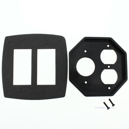 Intermatic 2-Gang Waterproof Duplex Receptacle 1-3/8" Dia Insert Plate WP206