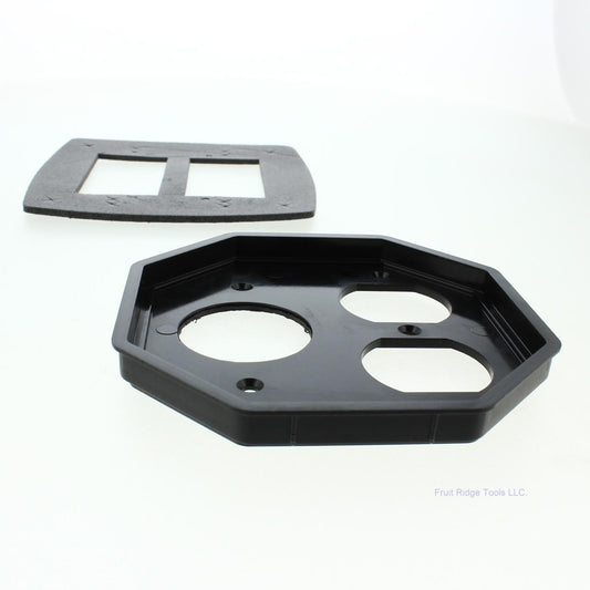 Intermatic 2-Gang Waterproof Duplex Receptacle 1-3/8" Dia Insert Plate WP206