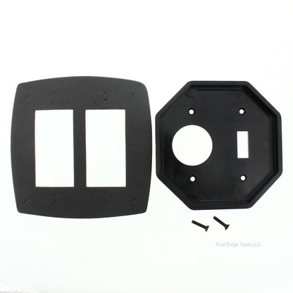Intermatic 2-Gang Waterproof Single Toggle Switch 1-3/8" Dia Insert Plate WP209