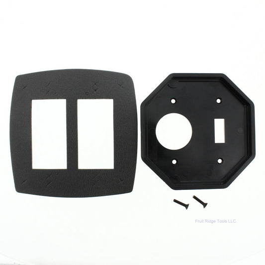 Intermatic 2-Gang Waterproof Single Toggle Switch 1-3/8" Dia Insert Plate WP209