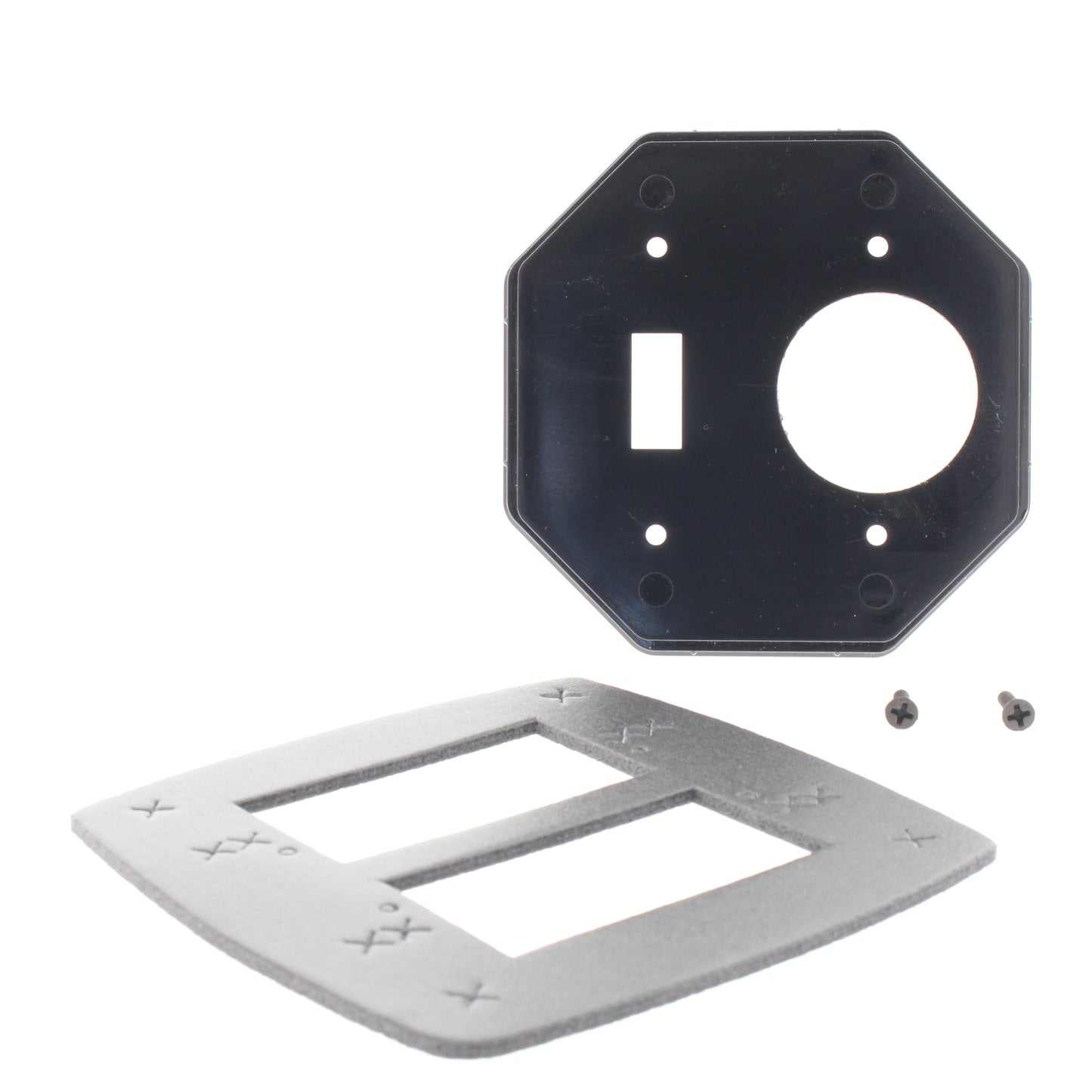 Intermatic 2-Gang Waterproof Single Toggle Switch 1-5/8" Dia Insert Plate WP210
