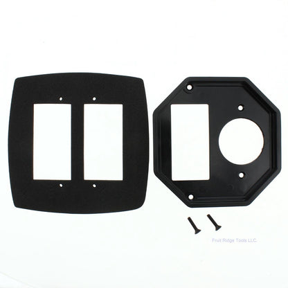 Intermatic 2-Gang Combination 1-5/8 Dia Round Gfci Receptacle Insert Plate WP211