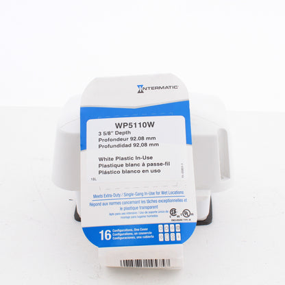 Intermatic WP5110W Extra Duty Plastic Weatherproof Cover 3.625" 1-Gang White