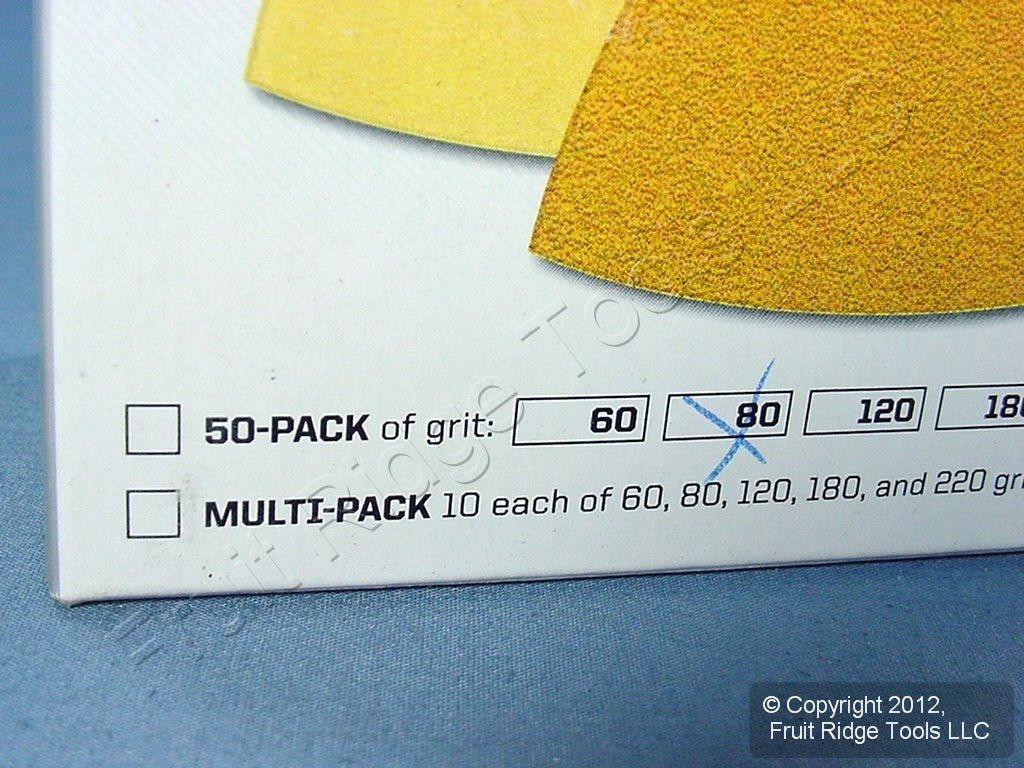 50 USA Made Hook and Loop Imperial Blades 80-Grit Triangle Sandpapers 50TSP80