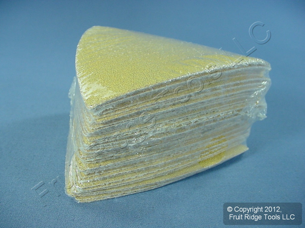 50 USA Made Hook and Loop Imperial Blades 80-Grit Triangle Sandpapers 50TSP80