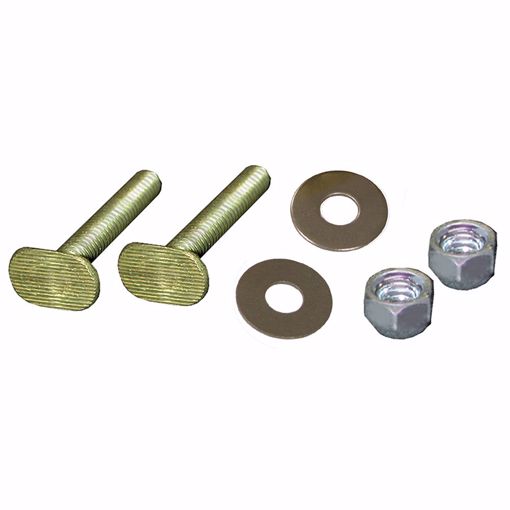 2-Pack Jones Stephens 5-1/6" x 3-1/2" Closet Bolts with Round Washer Nut