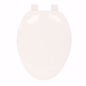 Jones Stephens C101100 White Plastic Elongated Toilet Seat Closed Front w/ Cover