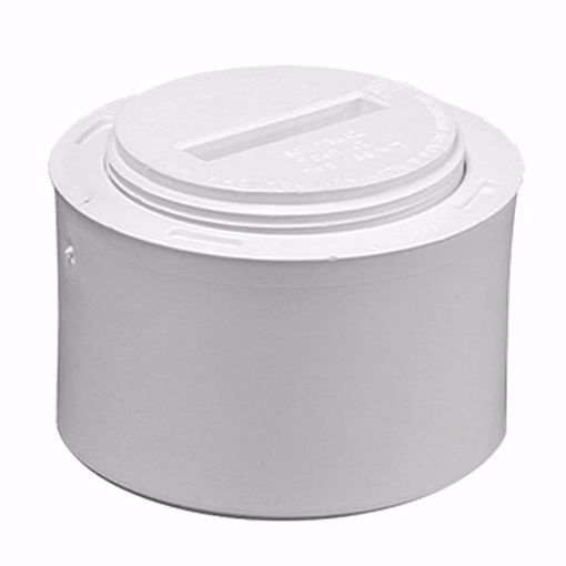 Jones Stephens 2" x 3" PVC Fit Flush Cleanout Cover Round IPS Countersunk Plug