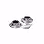 Pair Jones Stephens S02-152 Chrome Steel Shower Rod Flanges for 15/16" to 1" Rod