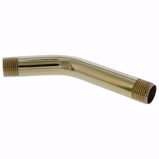 Jones Stephens S03-030 1/2" x 6" Polished Solid Brass Angled Shower Arm NoFlange