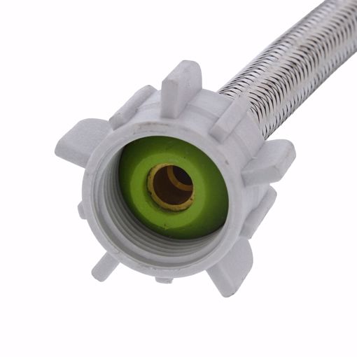 Jones Stephens 3/8"x7/8" Flexible Stainless Steel Ballcock Connector 12" Length