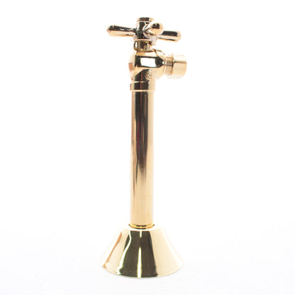 5" Extension 3/8" Comp x .5" SWT 1/4-Turn Angle Supply Stop Valve Rubbed Bronze