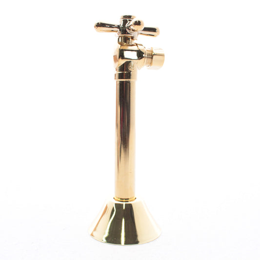 5" Extension 3/8" Comp x .5" SWT 1/4-Turn Angle Supply Stop Valve Rubbed Bronze