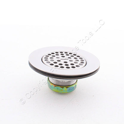 Keeney 1376PC Wide Flange Stainless Steel Strainer Flat Grid for 3.5"-4.5" Holes