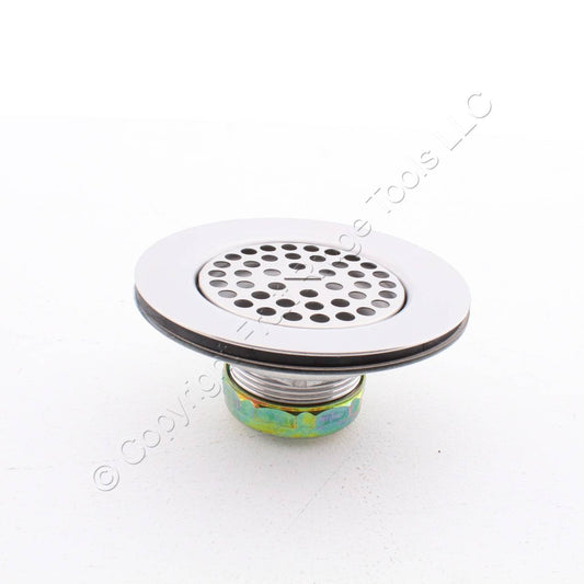 Keeney 1376PC Wide Flange Stainless Steel Strainer Flat Grid for 3.5"-4.5" Holes