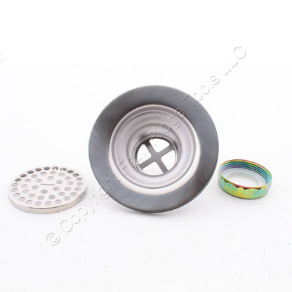 Keeney 1376PC Wide Flange Stainless Steel Strainer Flat Grid for 3.5"-4.5" Holes