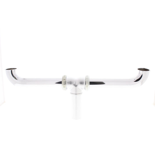Keeney 1568ASN 16" Center Outlet Waste Drain 1-1/2" 20GA Polished Chrome Brass