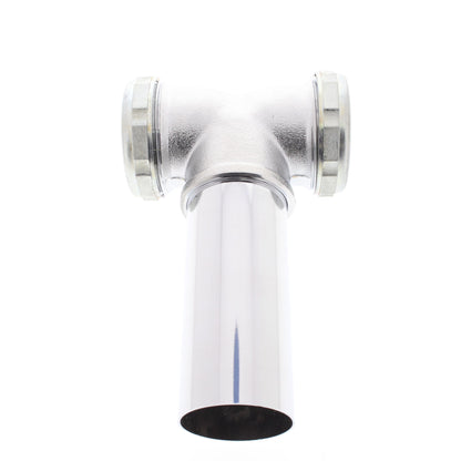 Keeney 1568ASN 16" Center Outlet Waste Drain 1-1/2" 20GA Polished Chrome Brass