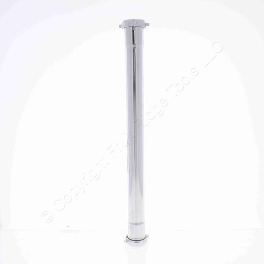 Keeney 1907PC Extension Tube 1.25"ID x 16"L 22ga Brass Polished Chrome Tailpiece