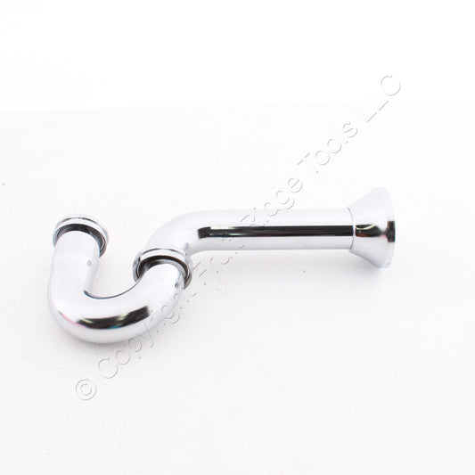 Keeney 305CPBNDF 1.5" 17ga Chrome Plated Brass P-Trap Tubing without Cleanout