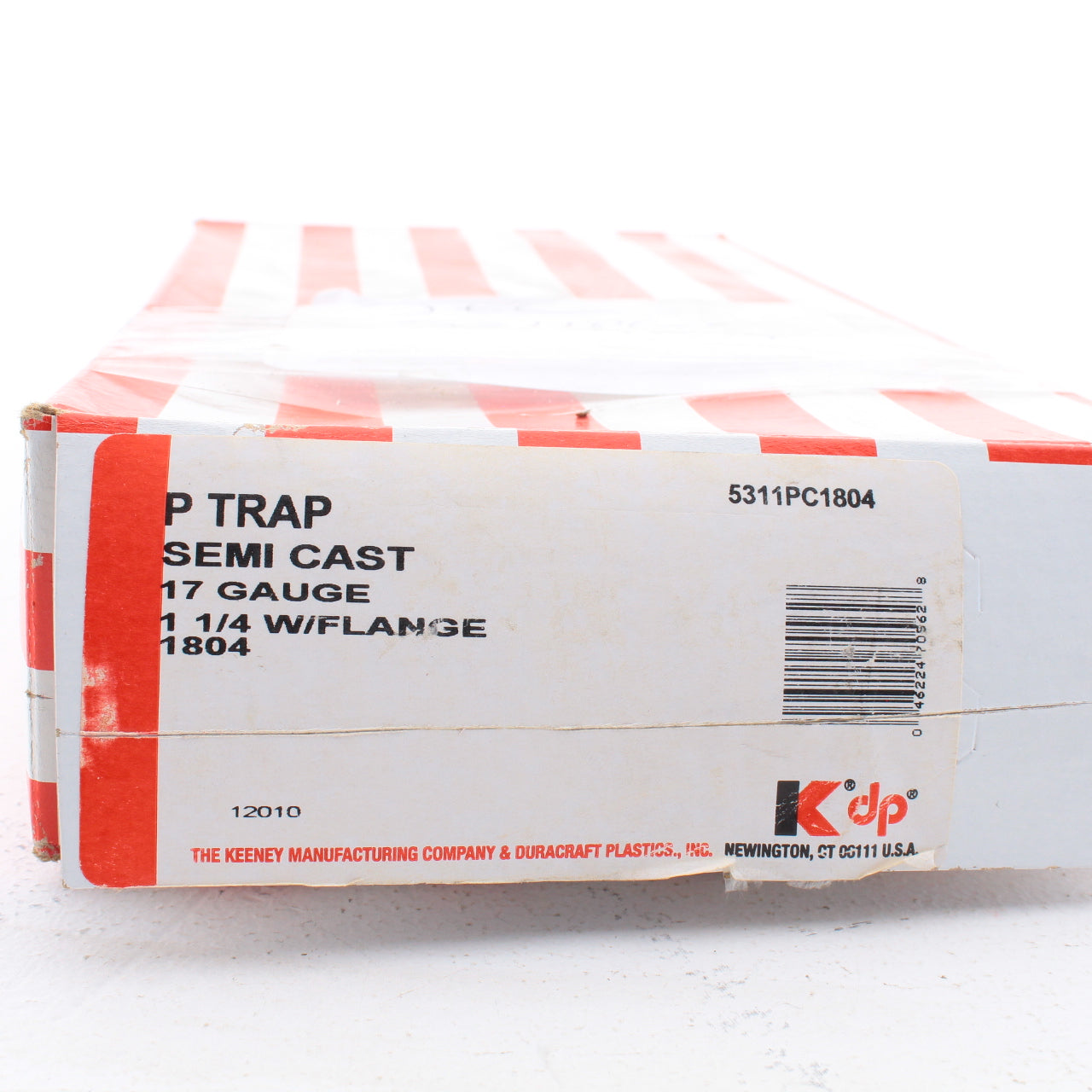Keeney 5311PC1804 Semi Cast P-Trap 17ga 1.25" x 1.5" w/ Flange 11.75" Slip-Joint