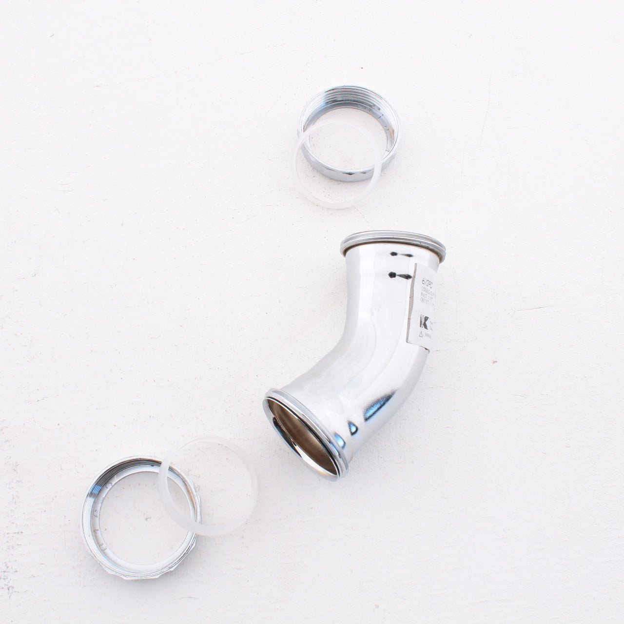 Keeney 1-1/2" Double Slip Coupling Join 45-Degree 22ga Chrome Plated Brass