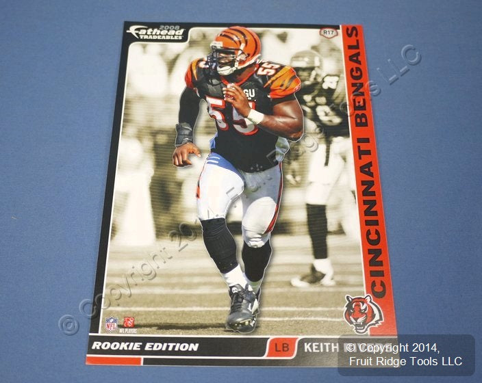 NFL 2008 Rookie Fathead Player Wall Decal Keith Rivers Cincinnati Bengals 5"x7"
