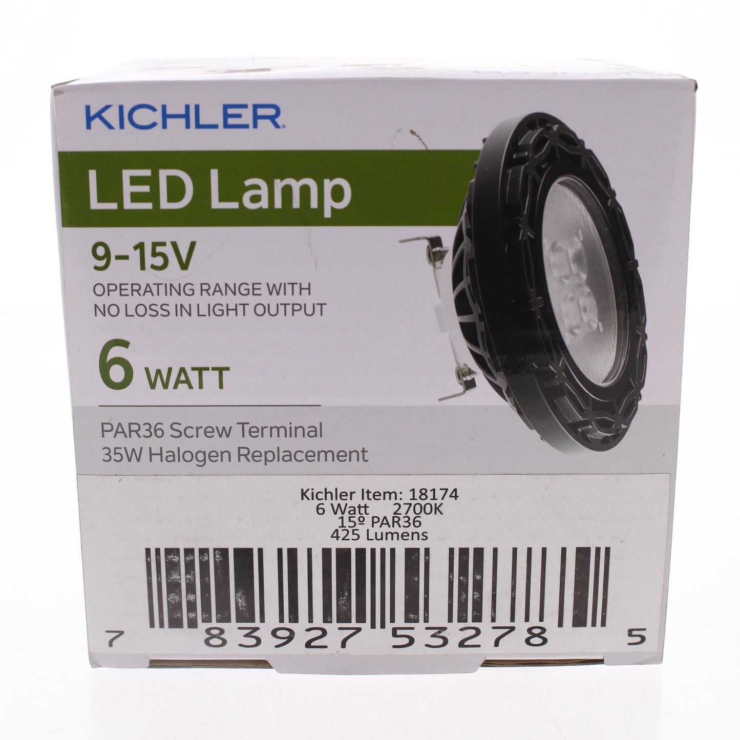 Kichler 18174 12V 6W LED PAR36 Landscape Bulb 2700K 15 Degree Spot