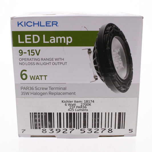 Kichler 18174 12V 6W LED PAR36 Landscape Bulb 2700K 15 Degree Spot