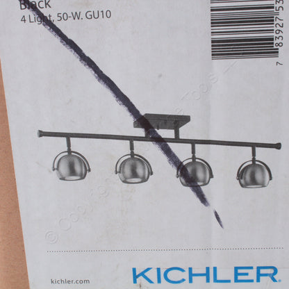 Kichler Lighting 42589BK Four Rail Light from The Solstice Collection, Black
