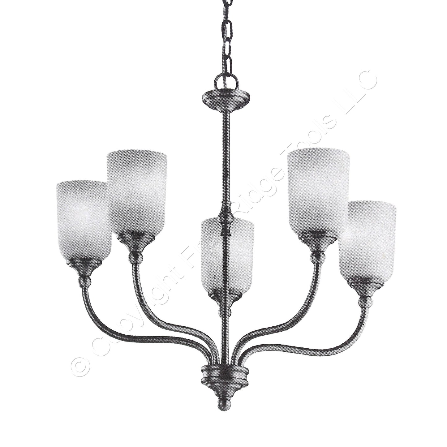 Kichler 43651AP Bronze Pewter Lilah Chandelier with 5 Lights 25" Wide 100 W/bulb