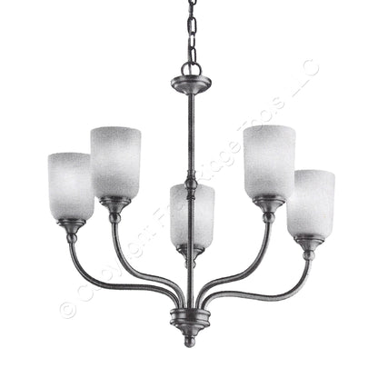 Kichler 43651AP Bronze Pewter Lilah Chandelier with 5 Lights 25" Wide 100 W/bulb