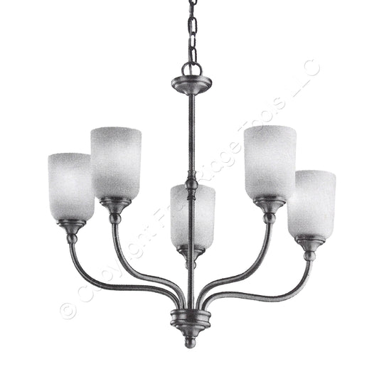 Kichler 43651AP Bronze Pewter Lilah Chandelier with 5 Lights 25" Wide 100 W/bulb
