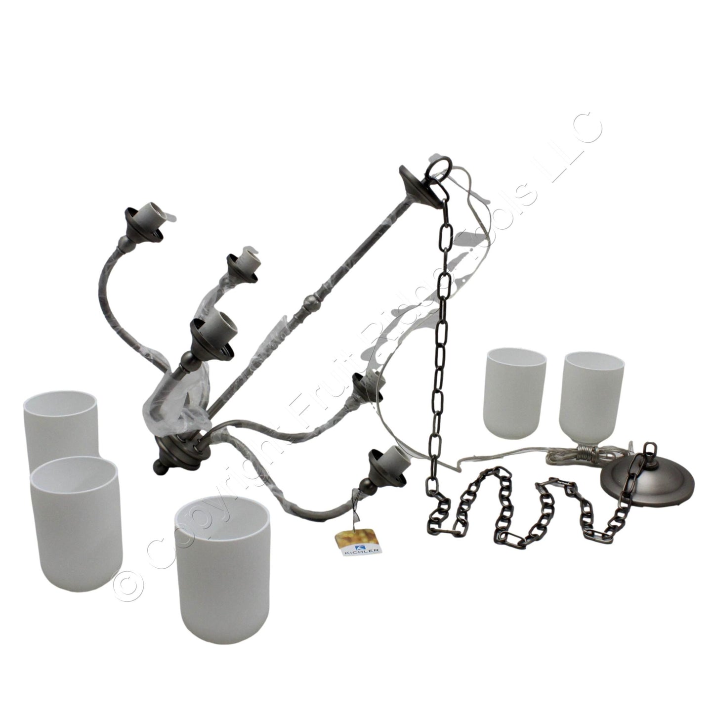 Kichler 43651AP Bronze Pewter Lilah Chandelier with 5 Lights 25" Wide 100 W/bulb