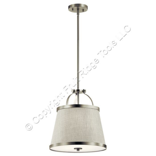 Kichler Lighting 44107NI 2-Light Brushed Nickel Pendant w/ Satin Diffuser Shade