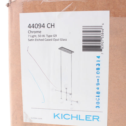 Kichler Aura 7-Light 37" Wide Chrome Chandelier 50 Watt G9 Halogen Bulbs 44094CH