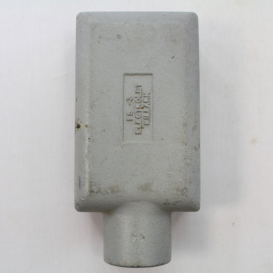 Killark FS-3 F-Series 1" Aluminum Shallow Hub Device Box for Rigid/IMC Conduit