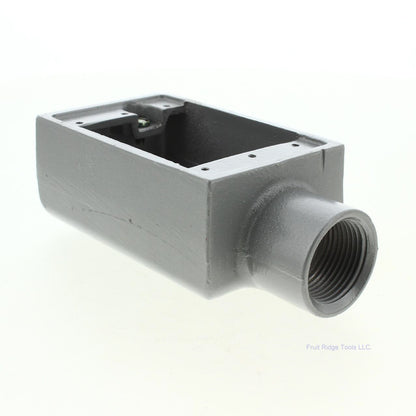 Killark FS-3-Grounded Aluminum 1" Shallow Cast Box 1-Gang 18.0cu Tapered Threads