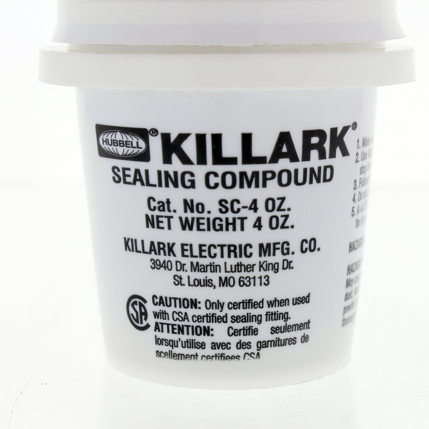 Hubbell Instarok Cable Sealing Cement 4 Oz