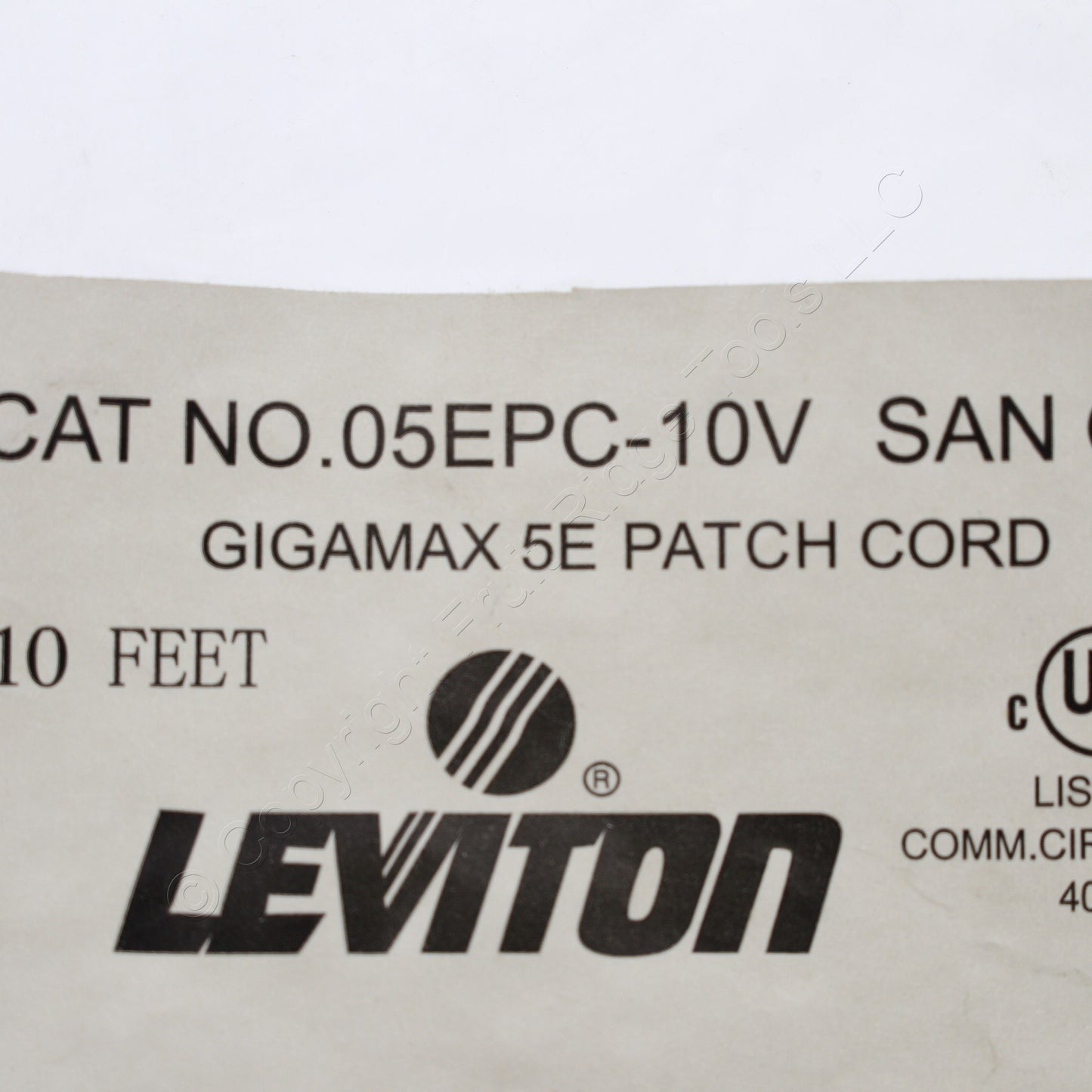 Leviton 5EPC-10V Violet Cat5e 10ft Ethernet Cable Patch Cord Network White Boot