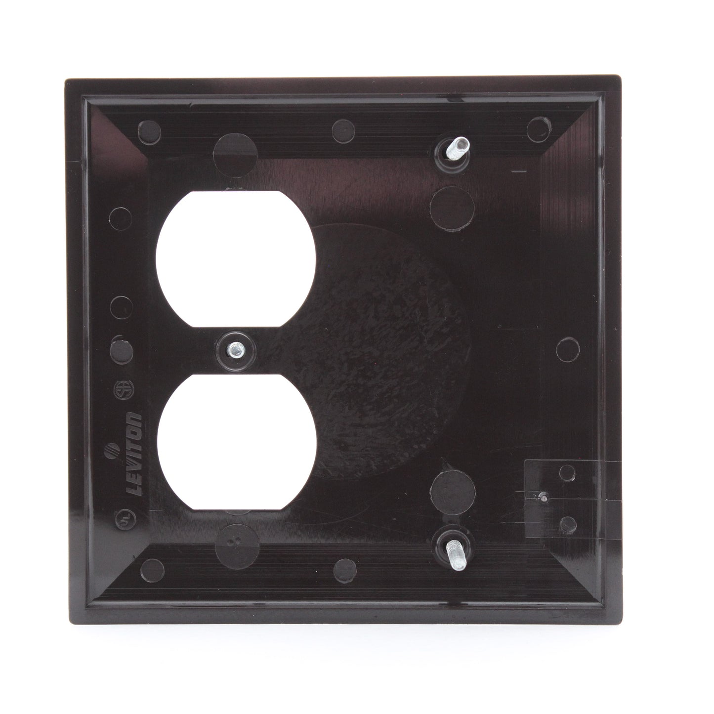 Leviton 0N138 Brown 2-Gang Duplex Receptacle Blank Cover Standard Wallplate