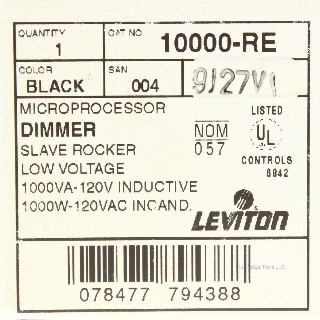 Leviton 10000-RE Black MicroDim Multi-Location Remote Dimmer Switch No-Preset