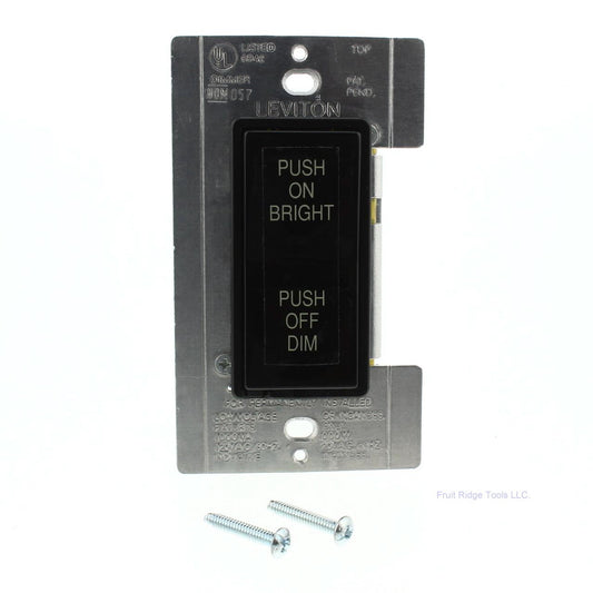 Leviton 10000-RE Black MicroDim Multi-Location Remote Dimmer Switch No-Preset