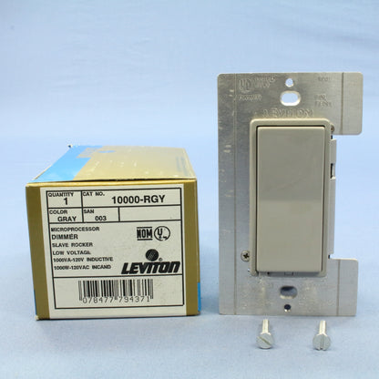 Leviton 10000-RGY Gray MicroDim Multi-Location Remote Dimmer Switch No-Preset