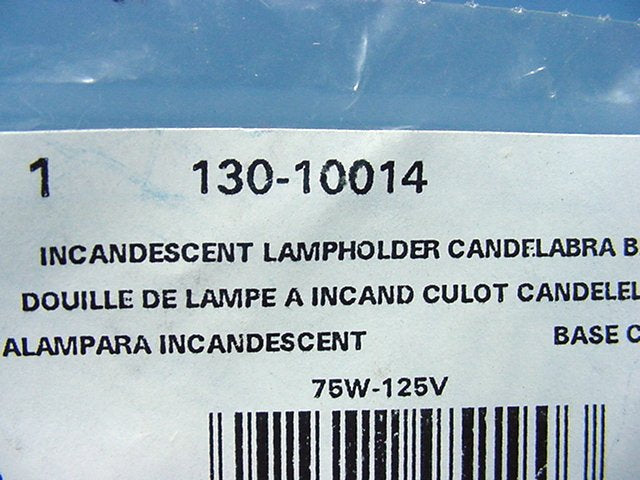 Leviton 10014-500 Candelabra Base Lamp Holder Light Socket Keyless 75W 125W