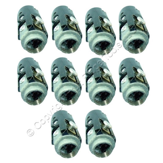 Leviton 10027 Candelabra Base Lampholders Light Socket Hickey Mount 75W 10-Pack