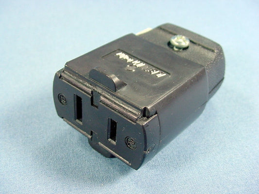 Leviton #102 Brown 15A  Straight Blade Connector Plug Nema 1-15R 125V Bulk