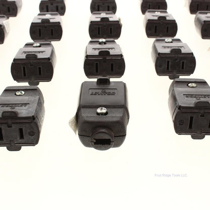 20 Leviton Brown Straight Blade Polarized Connector Plugs Nema 1-15 15A 125V 102